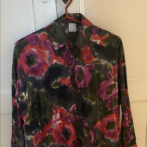 Elegant Floral Button Down Shirt